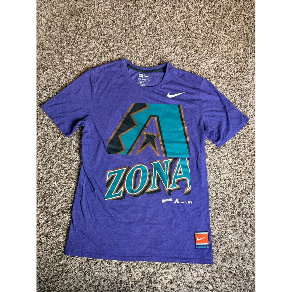 Nike Arizona Diamondbacks MLB Purple Zona Graphic T-Shirt Mens Large 34215X-DB5